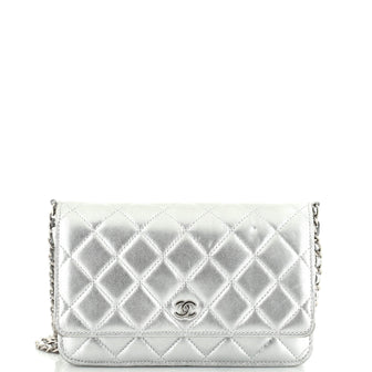 Chanel Wallet on Chain Quilted Metallic Lambskin