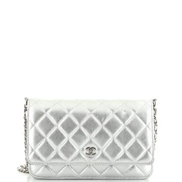 Chanel Wallet on Chain Quilted Metallic Lambskin