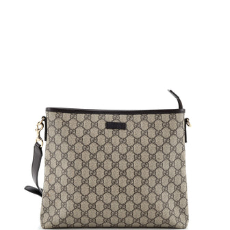 Gucci Zip Top Messenger Bag GG Coated Canvas Medium