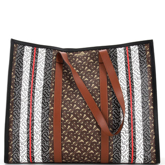 Burberry Open Tote Monogram E-Canvas Large