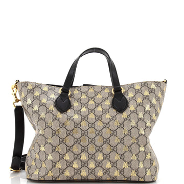 Gucci Convertible Soft Tote Printed GG Coated Canvas Small