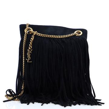 Saint Laurent Grace Fringe Hobo Suede Small