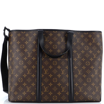 Louis Vuitton Weekend Tote Macassar Monogram Canvas PM