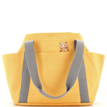 Hermes Passe-Passe Nappy Tote Striped Canvas