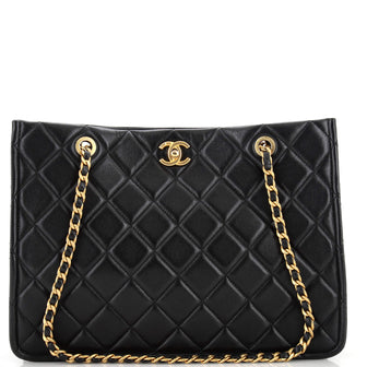 Chanel Sweet Classic Shopping Tote Quilted Caviar Large