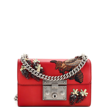 Gucci Padlock Shoulder Bag Embellished Leather Small