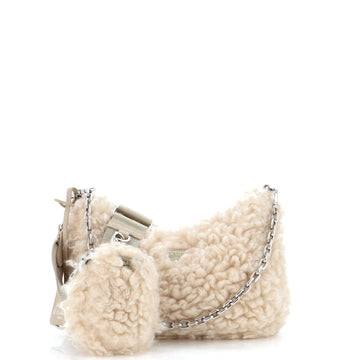 Prada Re-Edition 2005 Shoulder Bag Shearling Small
