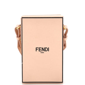 Fendi Logo Vertical Box Crossbody Bag Leather