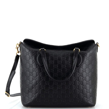Gucci Signature Fold Over Tote Guccissima Leather Medium