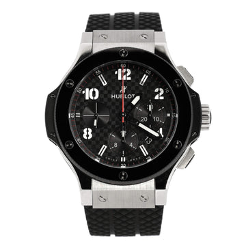 Hublot Big Bang Chronograph Automatic Watch Stainless Steel with Ceramic and Rubber 44