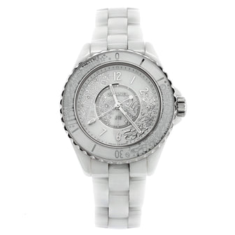 Chanel J12-20 Limited Edition Quartz Watch Ceramic and Stainless Steel with Diamonds 33