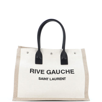 Saint Laurent Rive Gauche Shopper Tote Canvas Small
