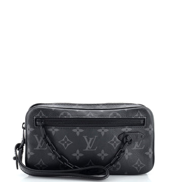 Louis Vuitton Pochette Volga Monogram Eclipse Canvas