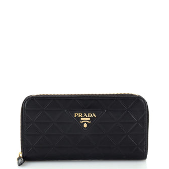 Prada Diamond Embossed Wallet Leather Long