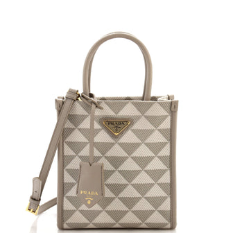 Prada Symbole Shopper Tote Jacquard Mini