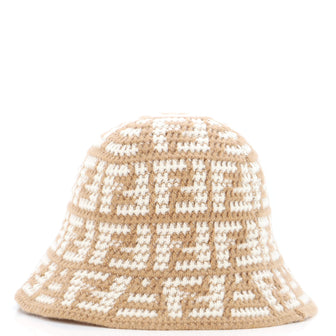Fendi Bucket Hat Zucca Cashmere Blend Crochet