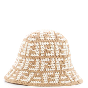 Fendi Bucket Hat Zucca Cashmere Blend Crochet