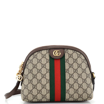 Gucci Ophidia Dome Shoulder Bag GG Coated Canvas Small