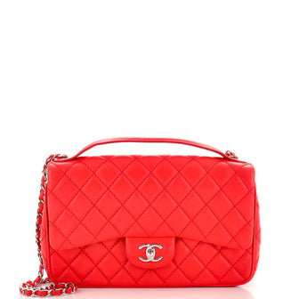Chanel Easy Carry Flap Bag Quilted Lambskin Jumbo