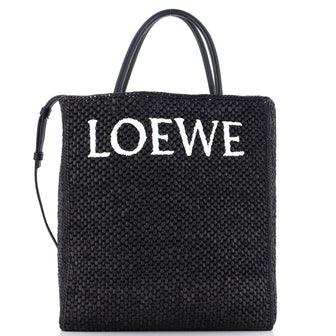 Loewe A4 Tote Raffia and Leather North South