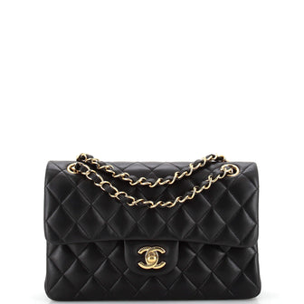 Chanel Classic Double Flap Bag Quilted Lambskin Small