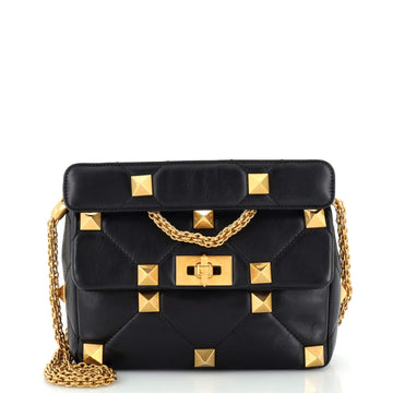 Valentino Garavani Roman Stud Flap Bag Quilted Leather Medium
