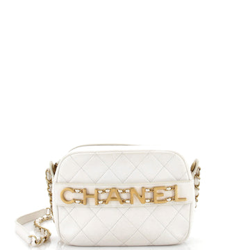 Chanel Logo Enchained Camera Case Quilted Calfskin