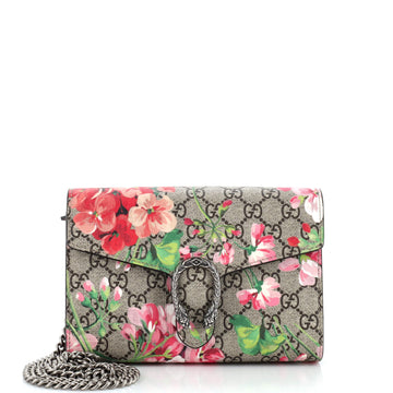 Gucci Dionysus Chain Wallet Blooms Print GG Coated Canvas Small