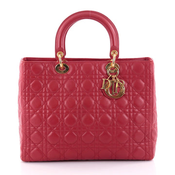 Christian Dior Lady Dior Handbag Cannage Quilt Lambskin 2479002