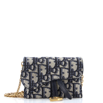 Christian Dior Saddle Nano Pouch Oblique Canvas