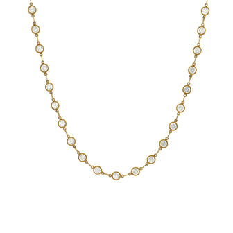 Tiffany & Co. Elsa Peretti 48 Diamonds By The Yard Continuous Necklace 18K Yellow Gold and Diamonds 4.5mm