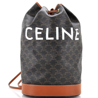 Celine Sailor Bag Triomphe Coated Canvas Medium