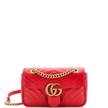 Gucci GG Marmont Flap Bag Matelasse Leather Small