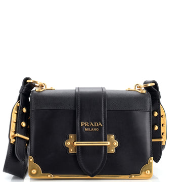 Prada Cahier Crossbody Bag City Calf and Saffiano Small