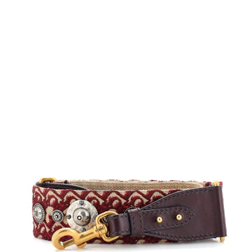 Christian Dior Shoulder Strap Embellished Oblique Canvas