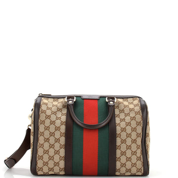 Gucci Vintage Web Boston Bag GG Canvas Medium