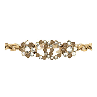 Chanel CC Cluster Chain Bracelet Metal with Crystals and Beads