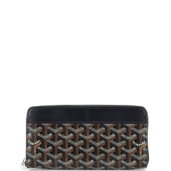 Goyard Matignon Zip Wallet Coated Canvas with Leather