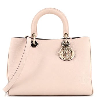 Christian Dior Diorissimo Tote Pebbled Leather Medium