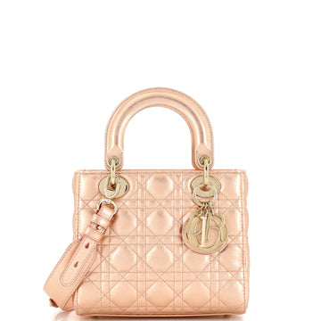 Christian Dior My ABCDior Lady Dior Bag Metallic Cannage Quilt Lambskin