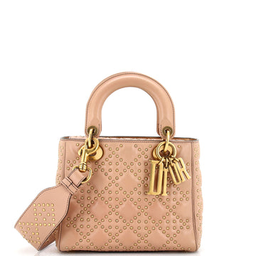 Christian Dior Supple Lady Dior Bag Cannage Studded Lambskin Mini