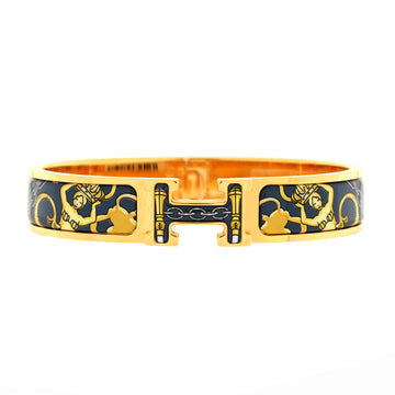Hermes Clic H Bracelet Printed Enamel Extra Narrow