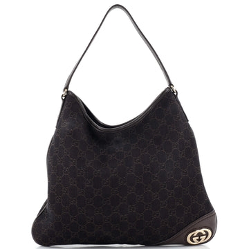 Gucci New Britt Hobo (Outlet) GG Canvas Medium
