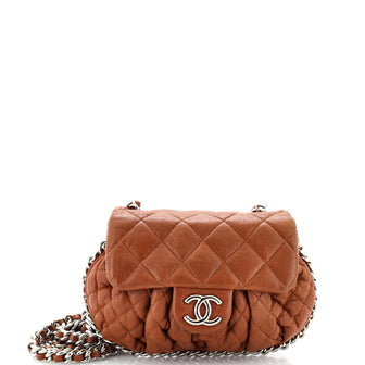 Chanel Chain Around Flap Bag Quilted Leather Small