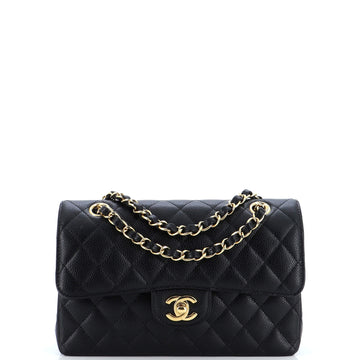 Chanel Classic Double Flap Bag Quilted Caviar Small