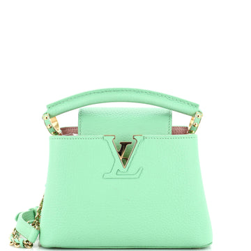 Louis Vuitton Braided Chain Capucines Bag Taurillon Leather Mini
