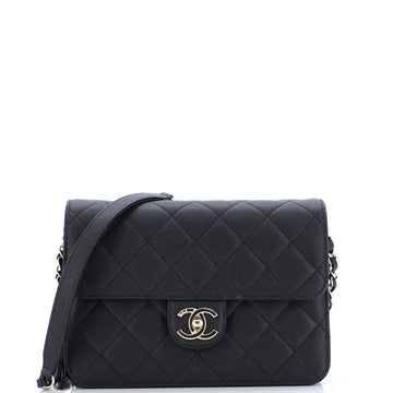 Chanel Like a Wallet Flap Bag Quilted Caviar Small