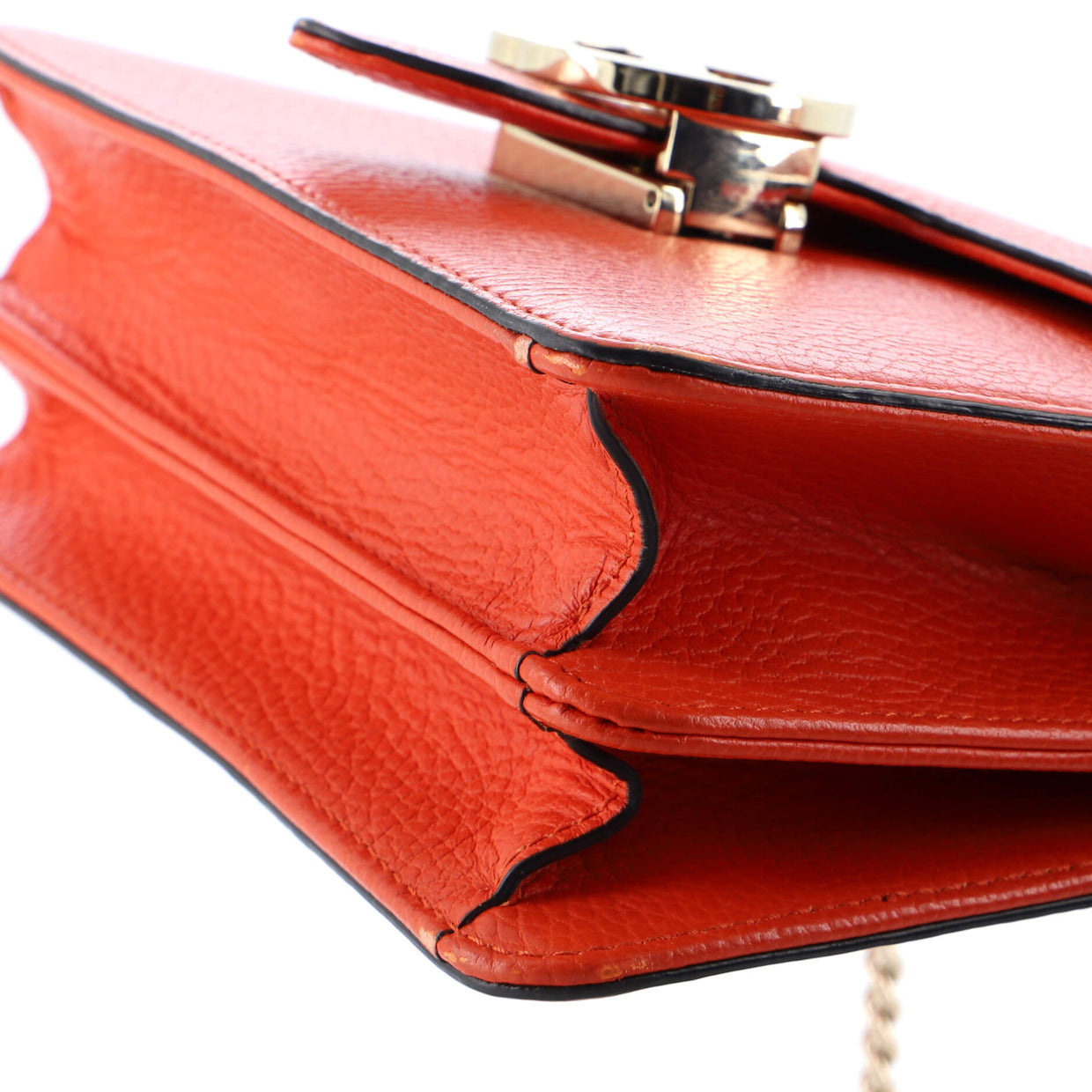 Gucci Interlocking Shoulder Bag (Outlet) Leather Small Orange 2481441