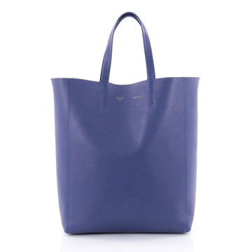 Celine Vertical Cabas Tote Grained Calfskin Small Blue 2481706