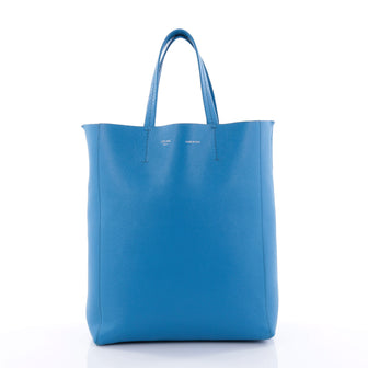 Celine Vertical Cabas Tote Grained Calfskin Small Blue 2481707